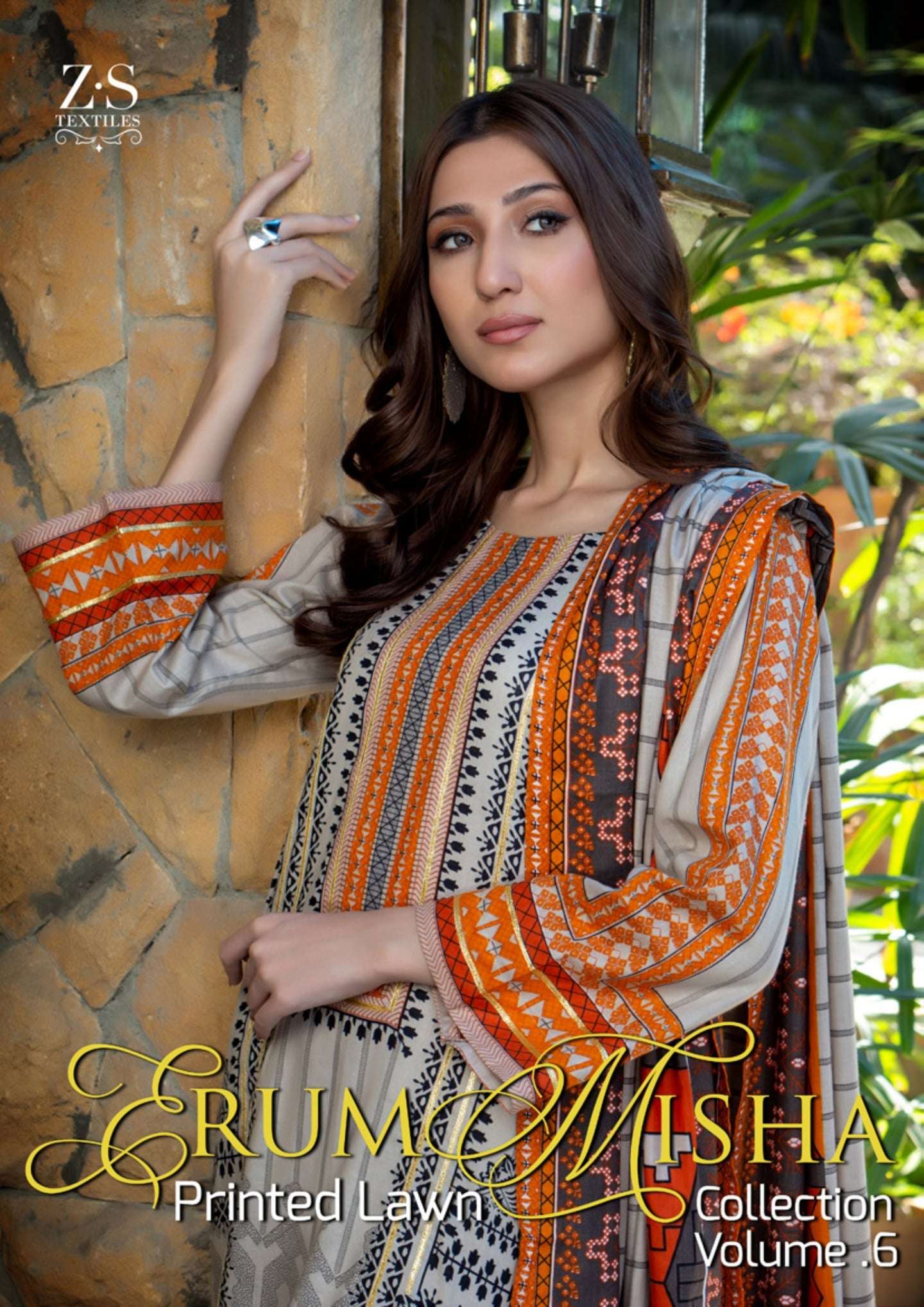 Erum Misha Printed Lawn Collection by ZS Textiles Vol 6